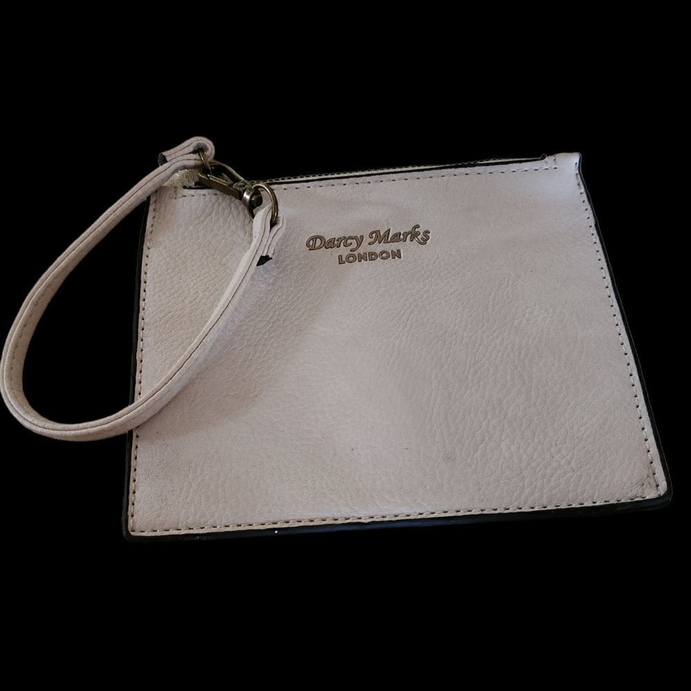 Darcy Marks London cream Wristlet